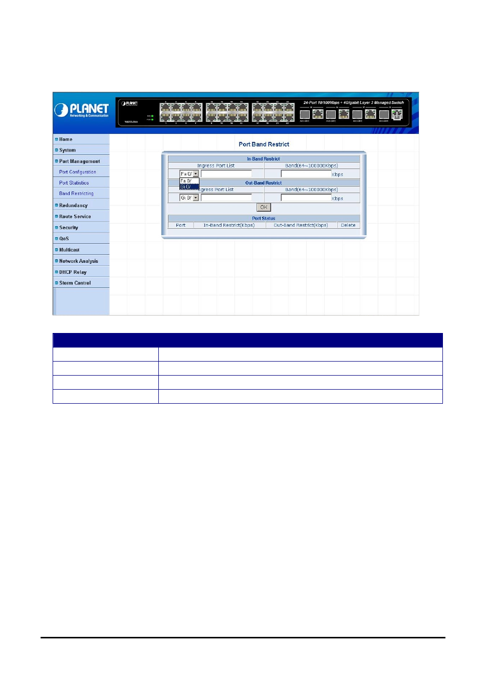 3 band restricting | Planet Technology WGS3-2840 User Manual | Page 34 / 76