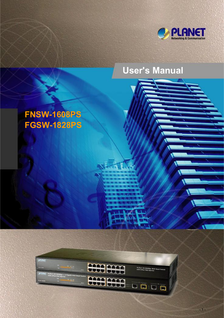 Planet Technology FNSW-1608PS User Manual | 72 pages