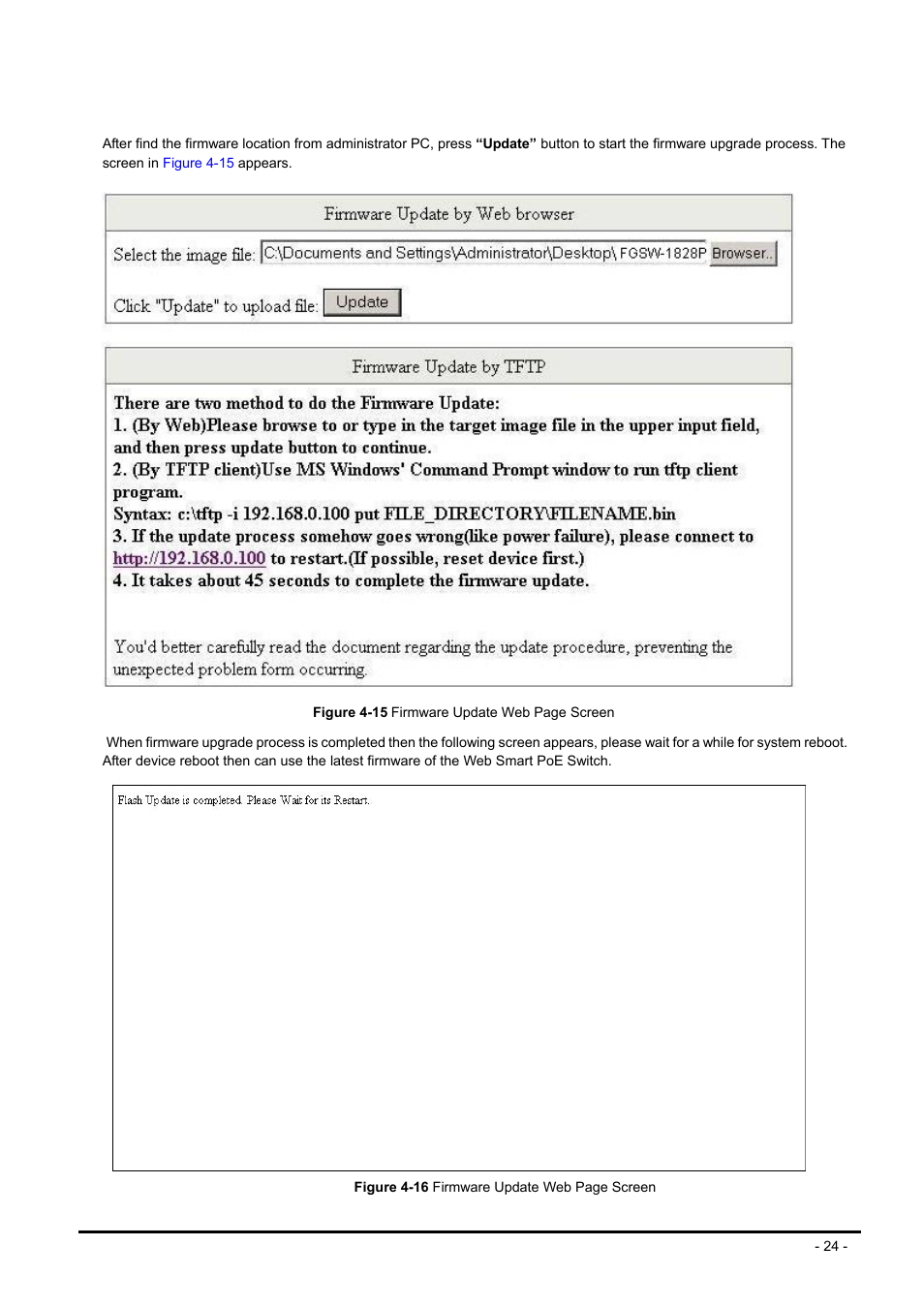 Planet Technology FNSW-1608PS User Manual | Page 24 / 72