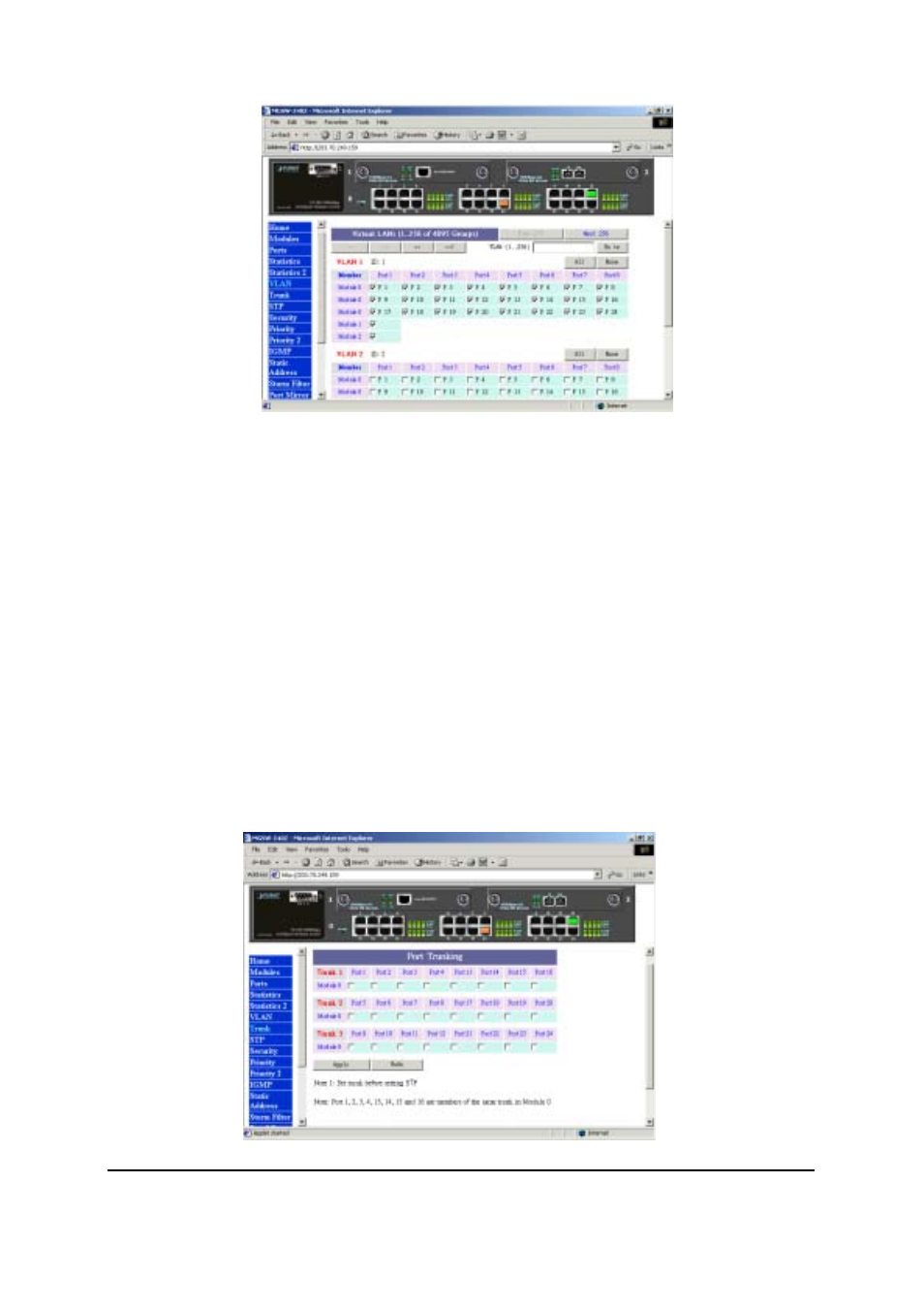 8 trunk | Planet Technology MGSW-2402 User Manual | Page 12 / 31