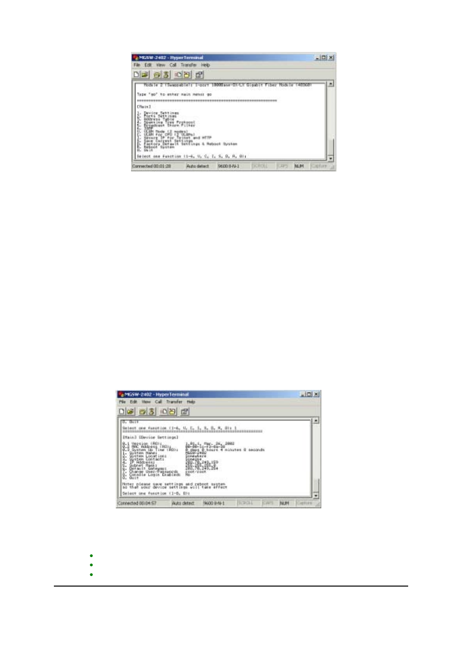 Device sett, Port settings | Planet Technology MGSW-2402 User Manual | Page 23 / 31