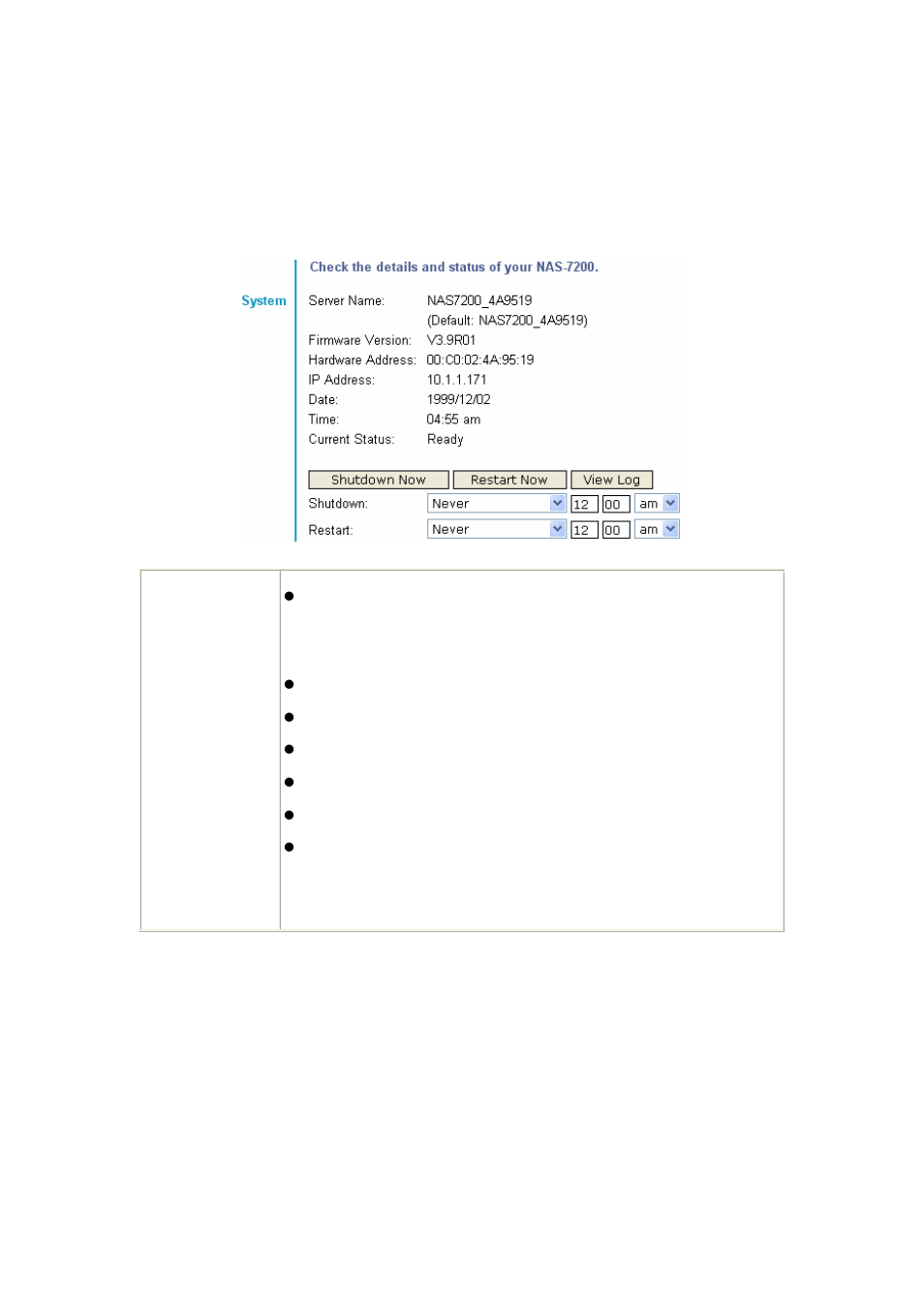 4 setup menu - status screen | Planet Technology 2-Bay SATA NAS RAID Server NAS-7200 User Manual | Page 29 / 80