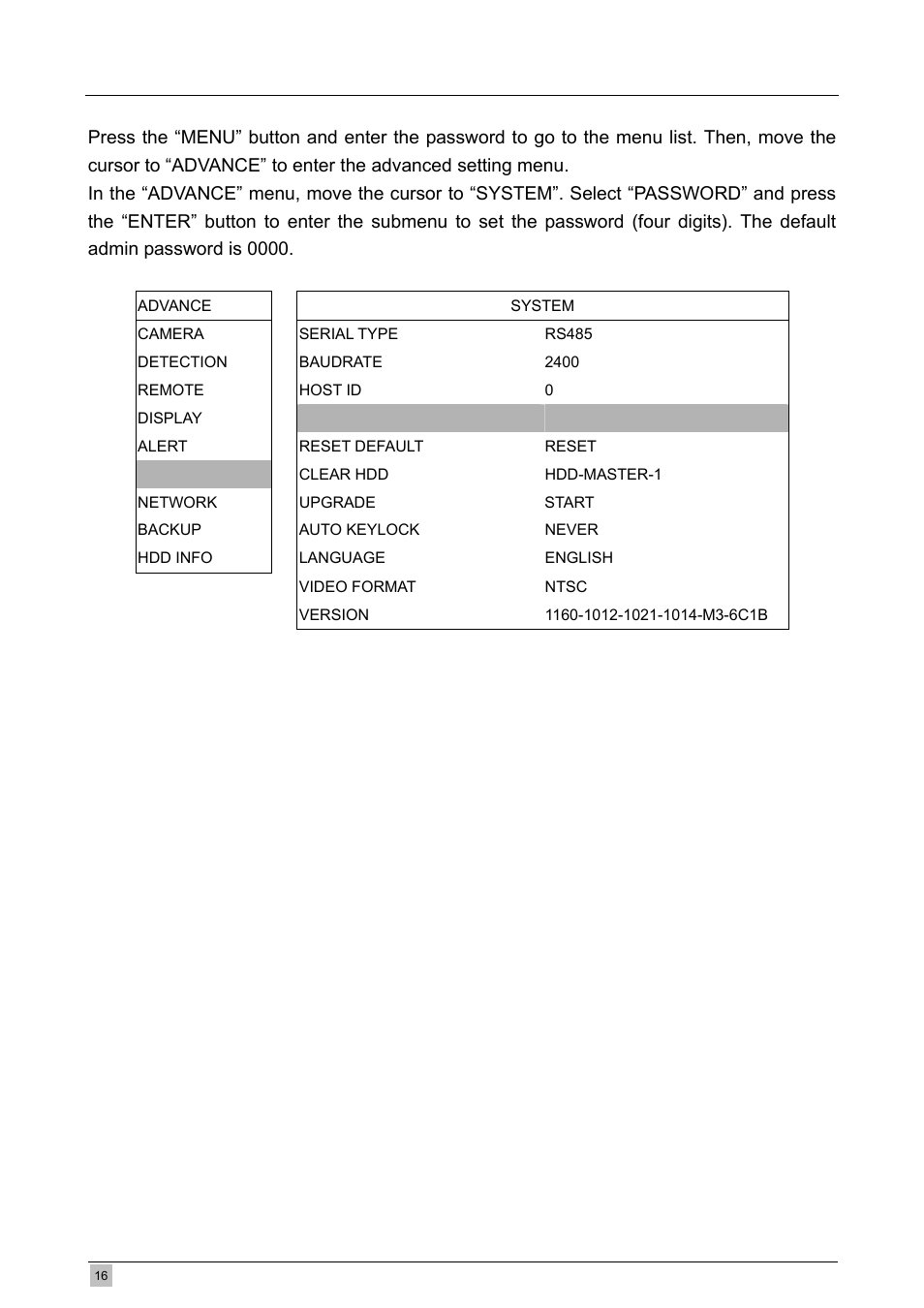 6 password setting | Planet Technology DVR-460 User Manual | Page 16 / 83