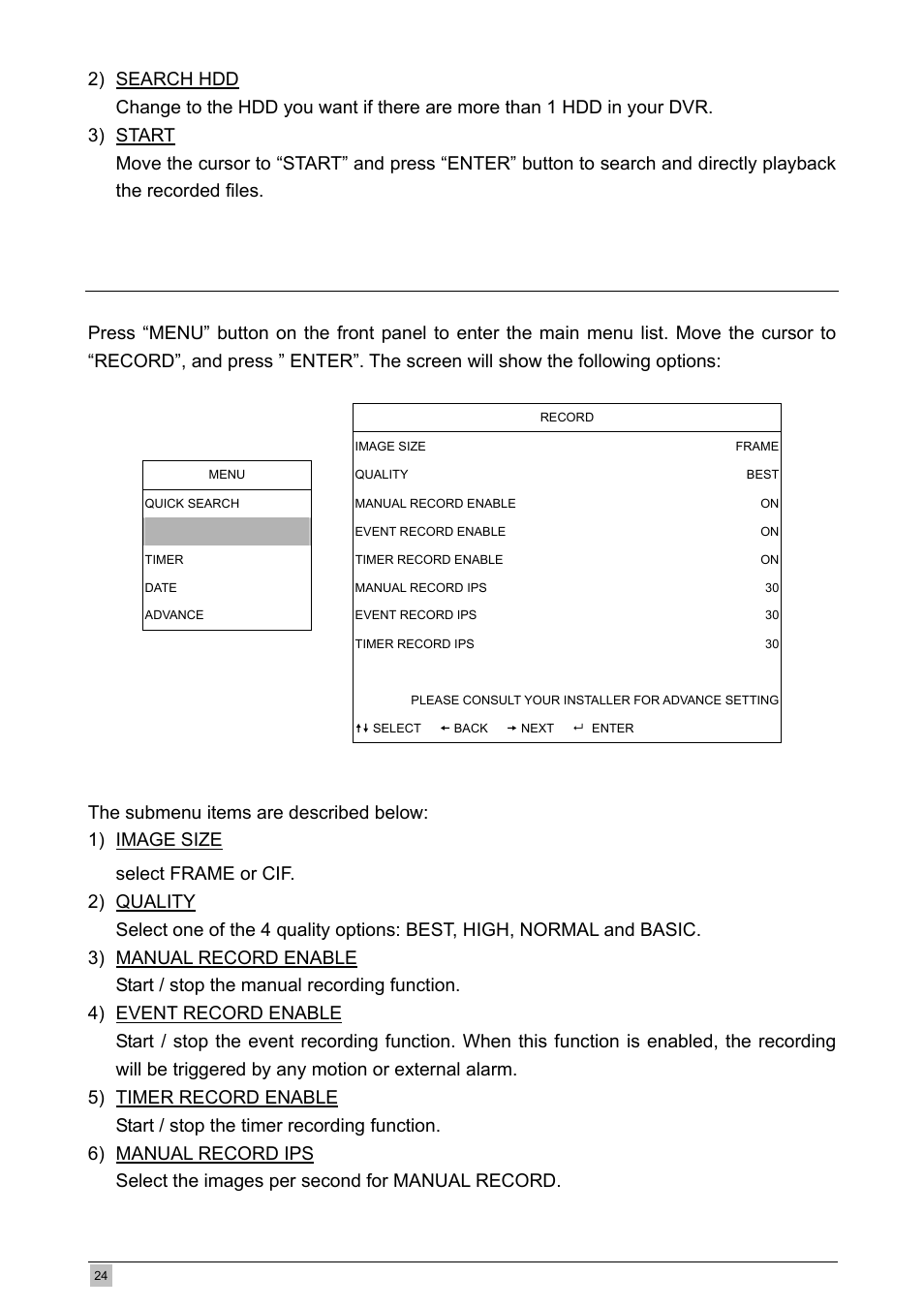 2 record | Planet Technology DVR-460 User Manual | Page 24 / 83