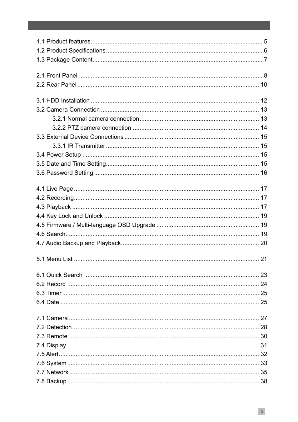 Planet Technology DVR-460 User Manual | Page 3 / 83