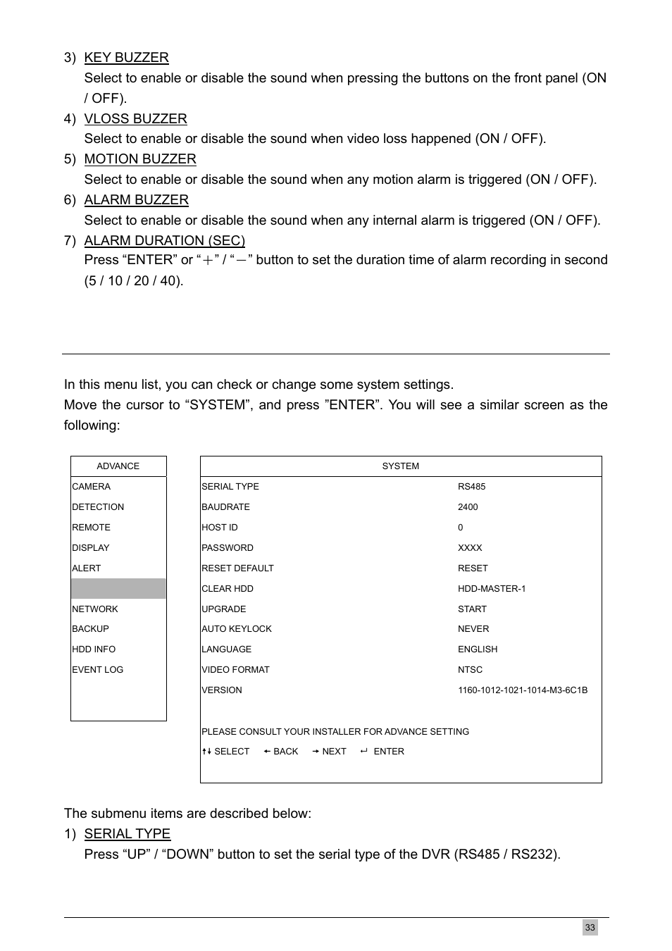 6 system, System | Planet Technology DVR-460 User Manual | Page 33 / 83