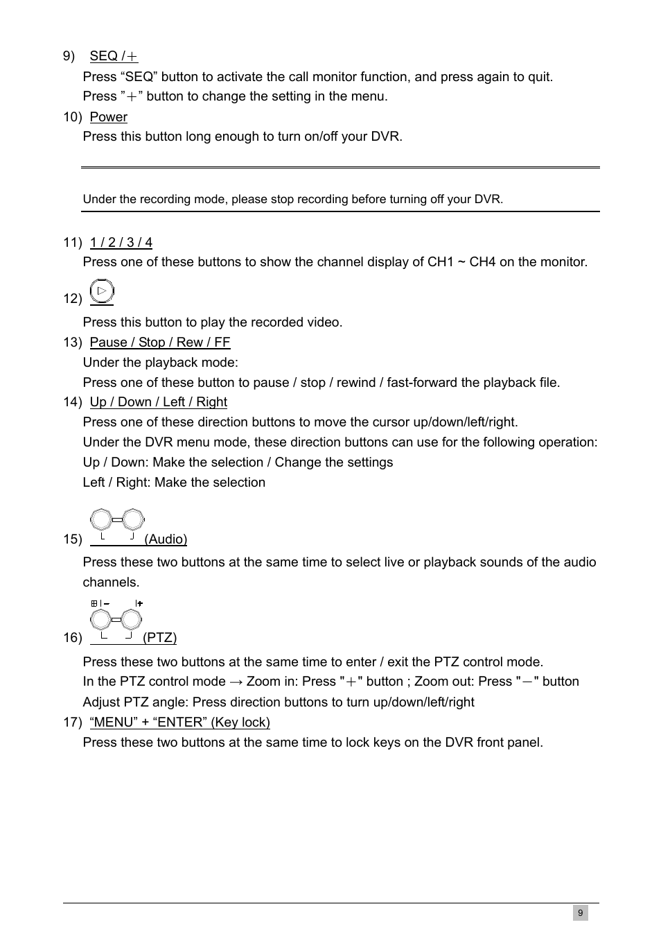 Planet Technology DVR-460 User Manual | Page 9 / 83