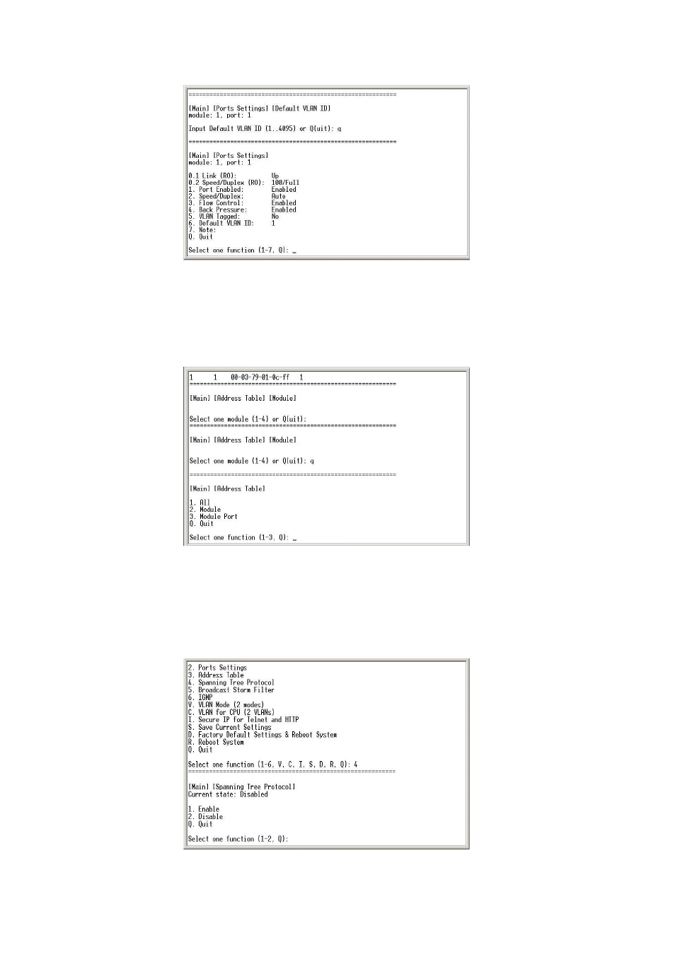 3 address table, 4 spanning tree protocol | Planet Technology MGSW-004 User Manual | Page 13 / 33