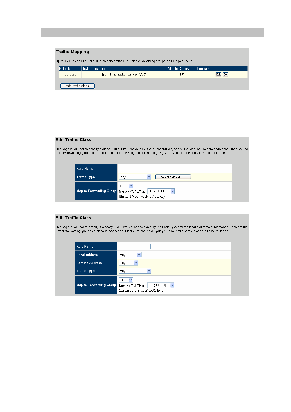 Traffic mapping | Planet Technology VIP-462DG User Manual | Page 28 / 44