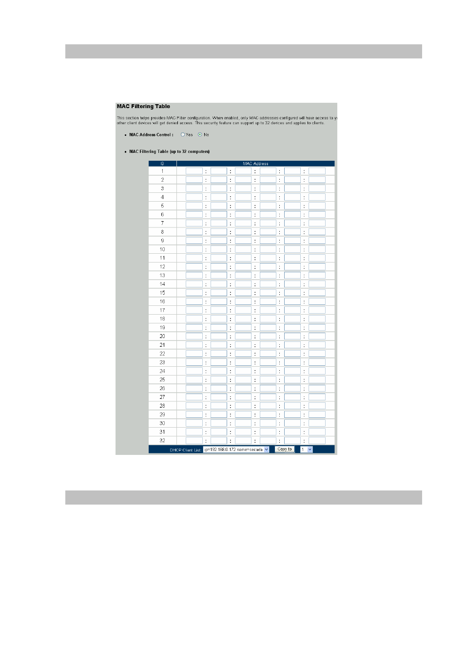 Mac filter, Url blocking | Planet Technology VIP-462DG User Manual | Page 35 / 44