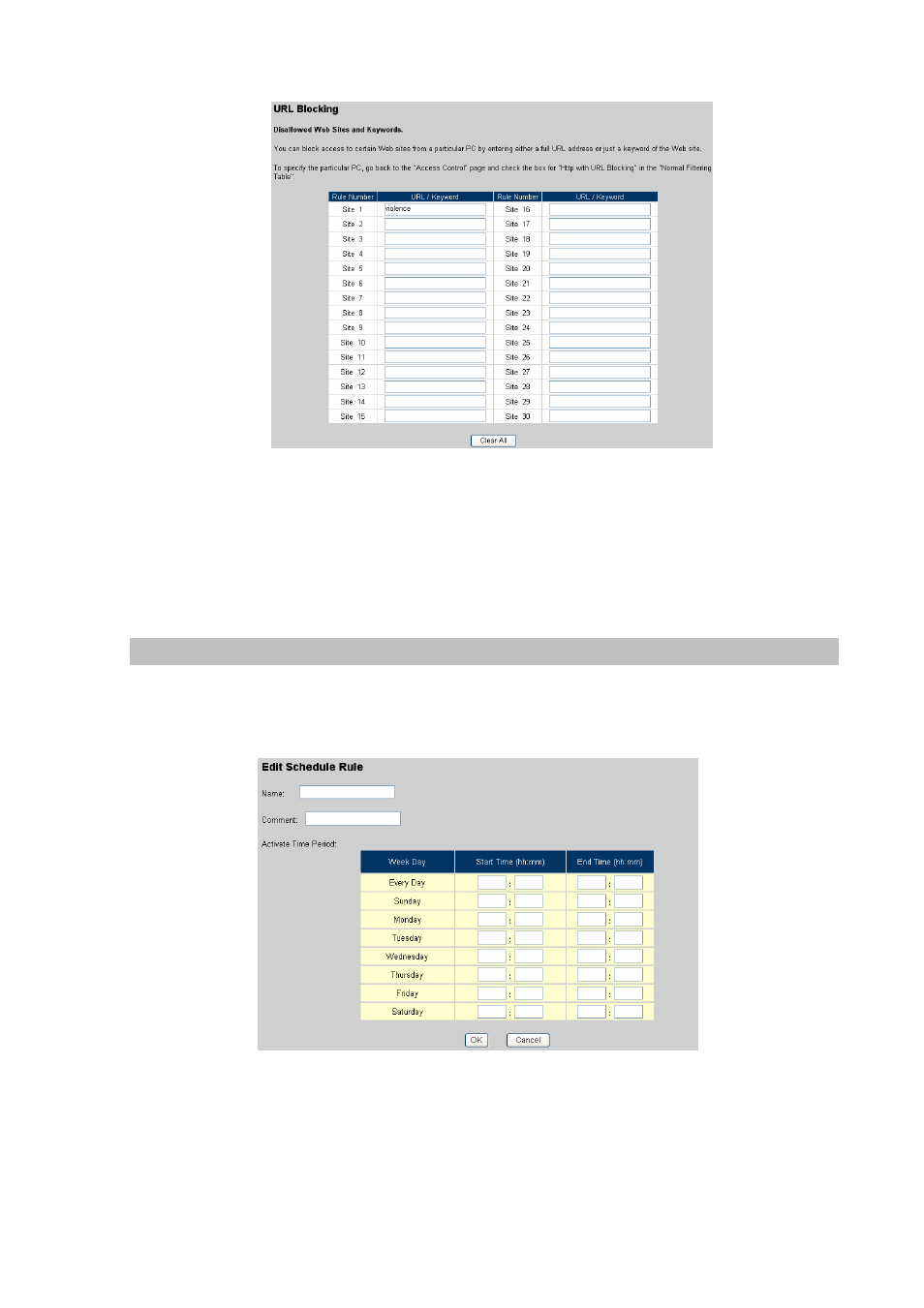 Schedule rule | Planet Technology VIP-462DG User Manual | Page 36 / 44