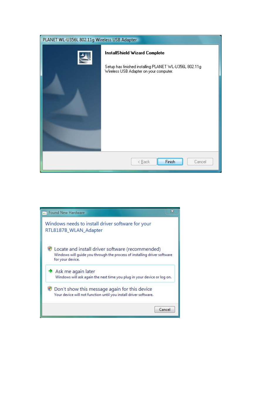 Planet Technology 802.11g Wireless USB Adapter WLU-356L User Manual | Page 12 / 24