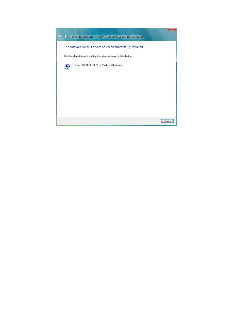 Planet Technology 802.11g Wireless USB Adapter WLU-356L User Manual | Page 15 / 24