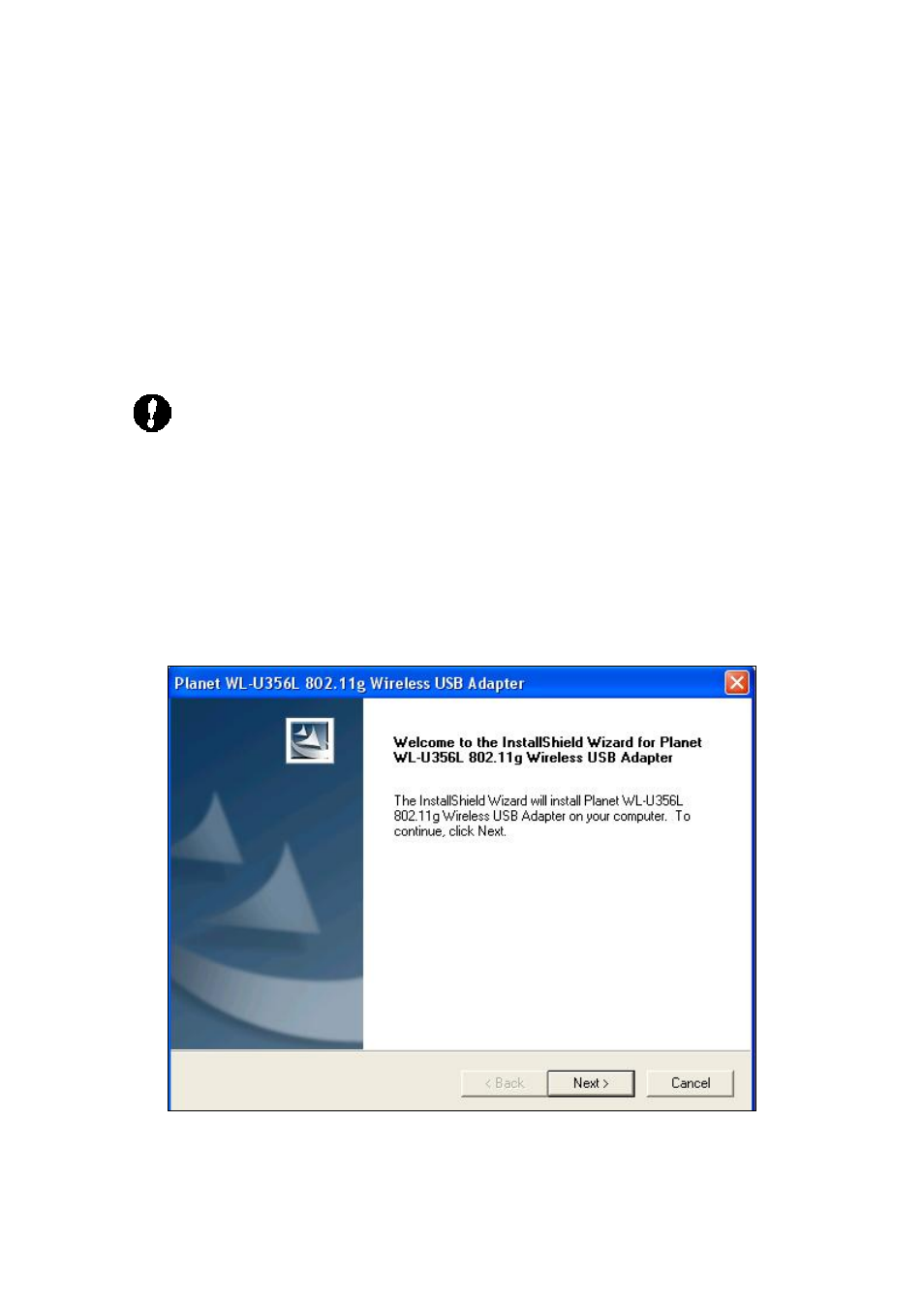 Chapter 2 installation procedure | Planet Technology 802.11g Wireless USB Adapter WLU-356L User Manual | Page 8 / 24