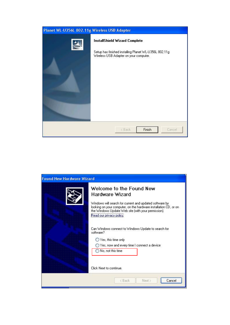Planet Technology 802.11g Wireless USB Adapter WLU-356L User Manual | Page 9 / 24