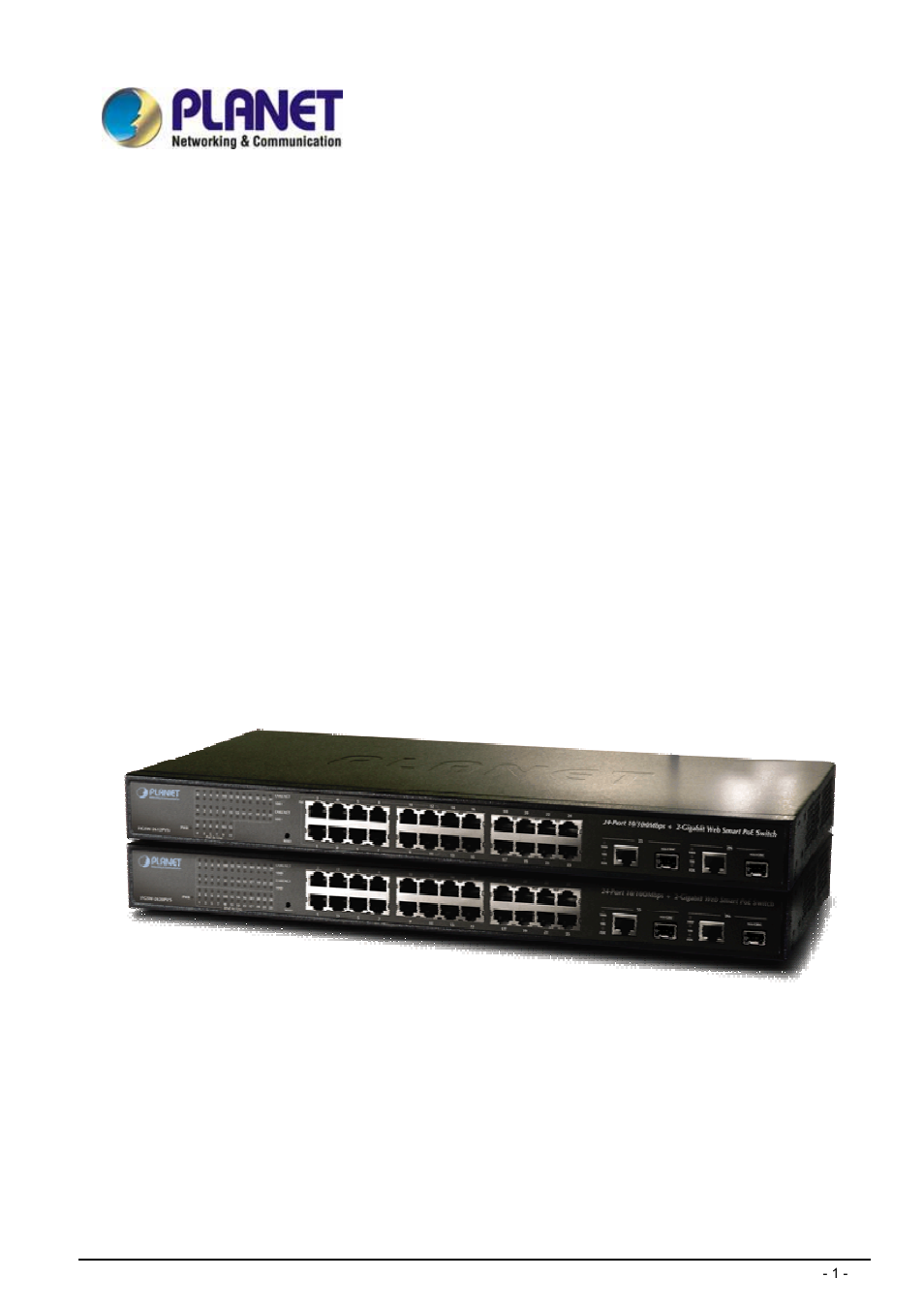Planet Technology FGSW-2612PVS User Manual | 67 pages