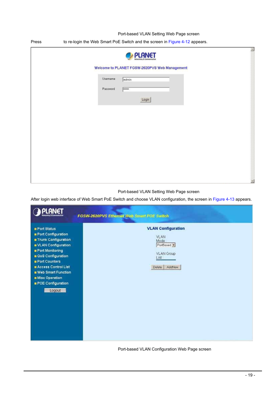 Planet Technology FGSW-2612PVS User Manual | Page 19 / 67