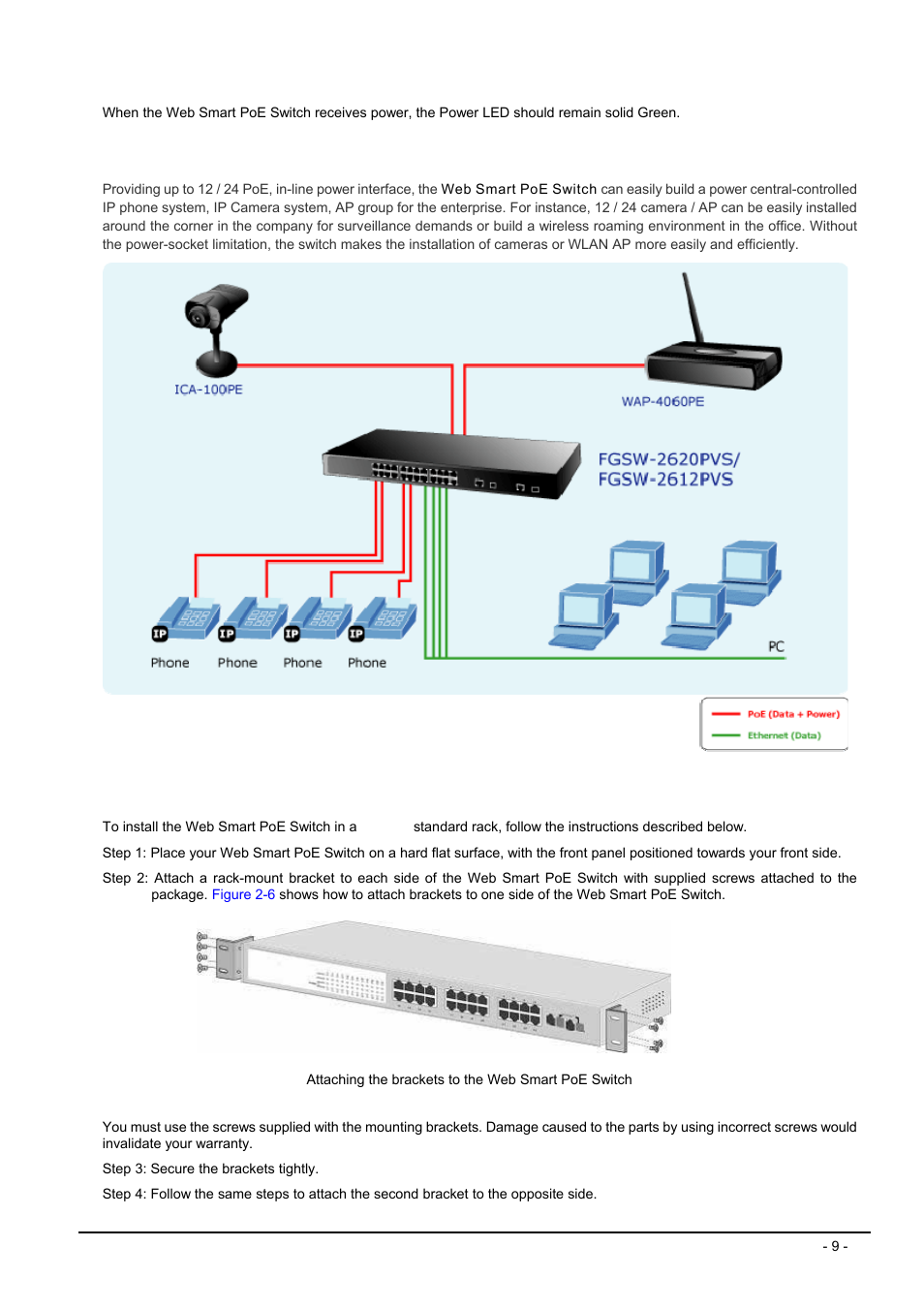 Planet Technology FGSW-2612PVS User Manual | Page 9 / 67