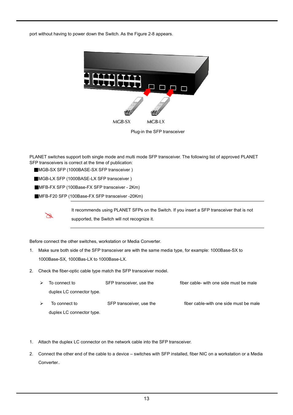 Planet Technology FGSW-2620VM User Manual | Page 13 / 73