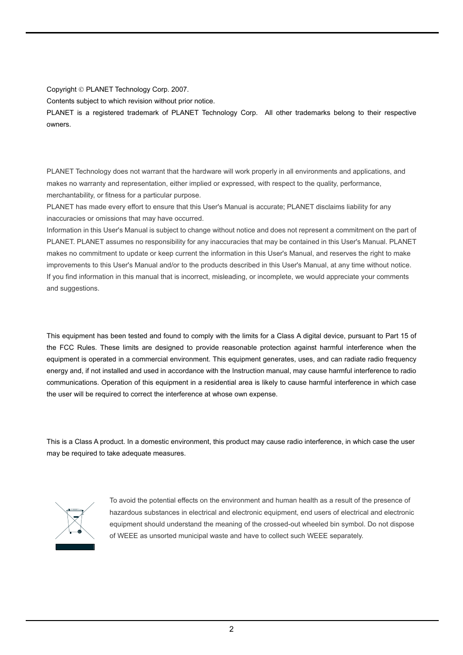 Planet Technology FGSW-2620VM User Manual | Page 2 / 73