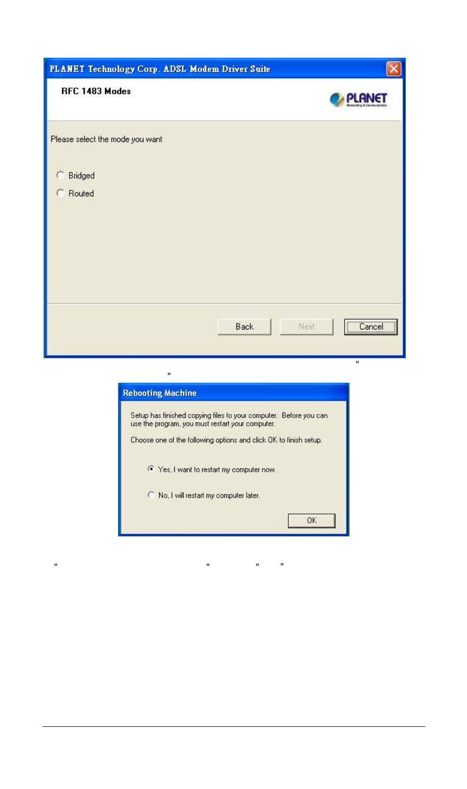 Planet Technology USB ADSL Modem ADU-2120 User Manual | Page 18 / 26