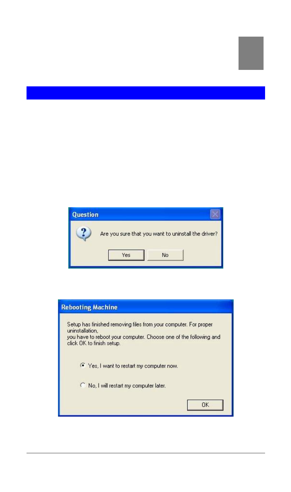 Chapter 5. uninstall modem, Usb modem uninstallation | Planet Technology USB ADSL Modem ADU-2120 User Manual | Page 24 / 26