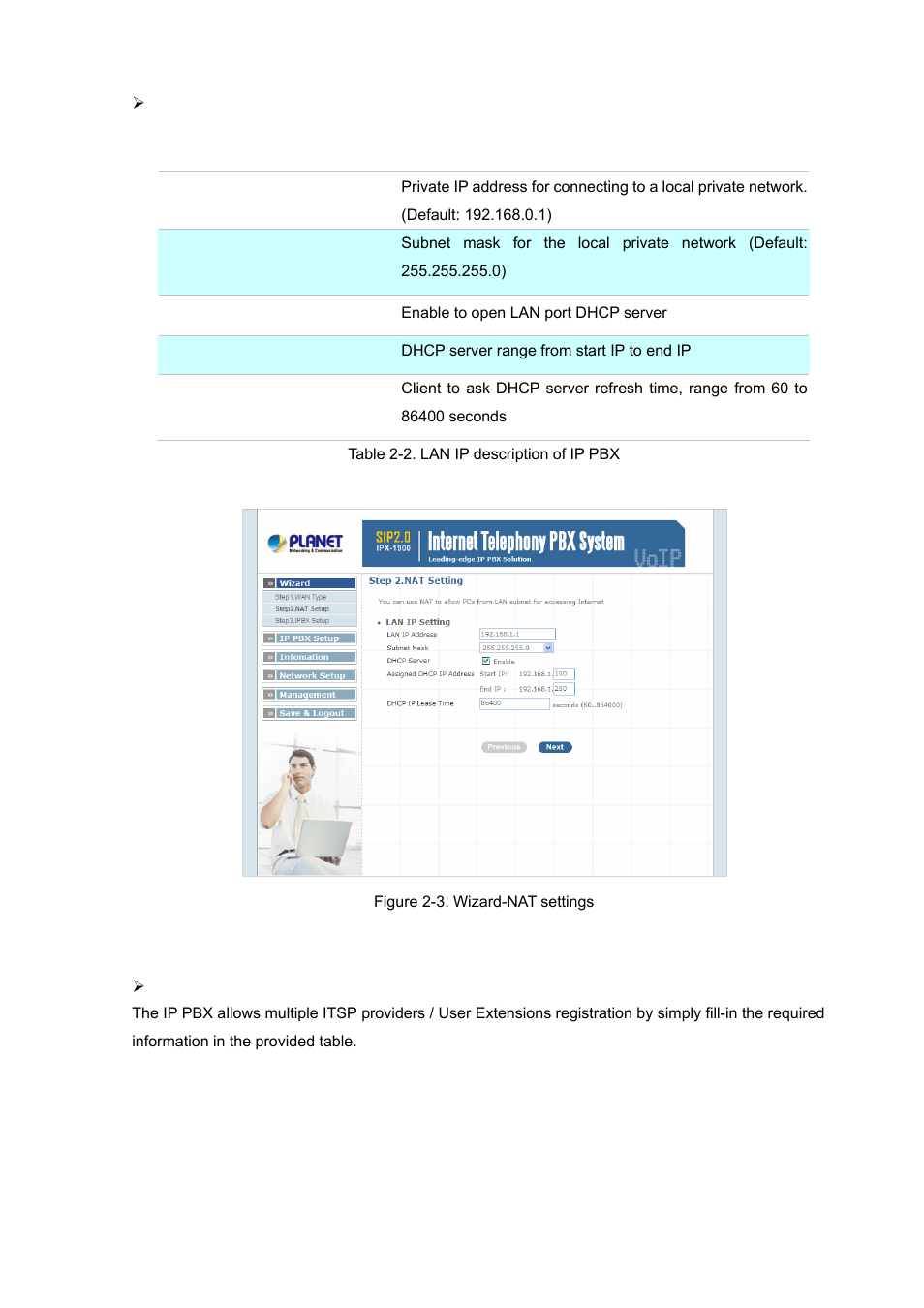Planet Technology Internet Telephony PBX System IPX-1900 User Manual | Page 12 / 82