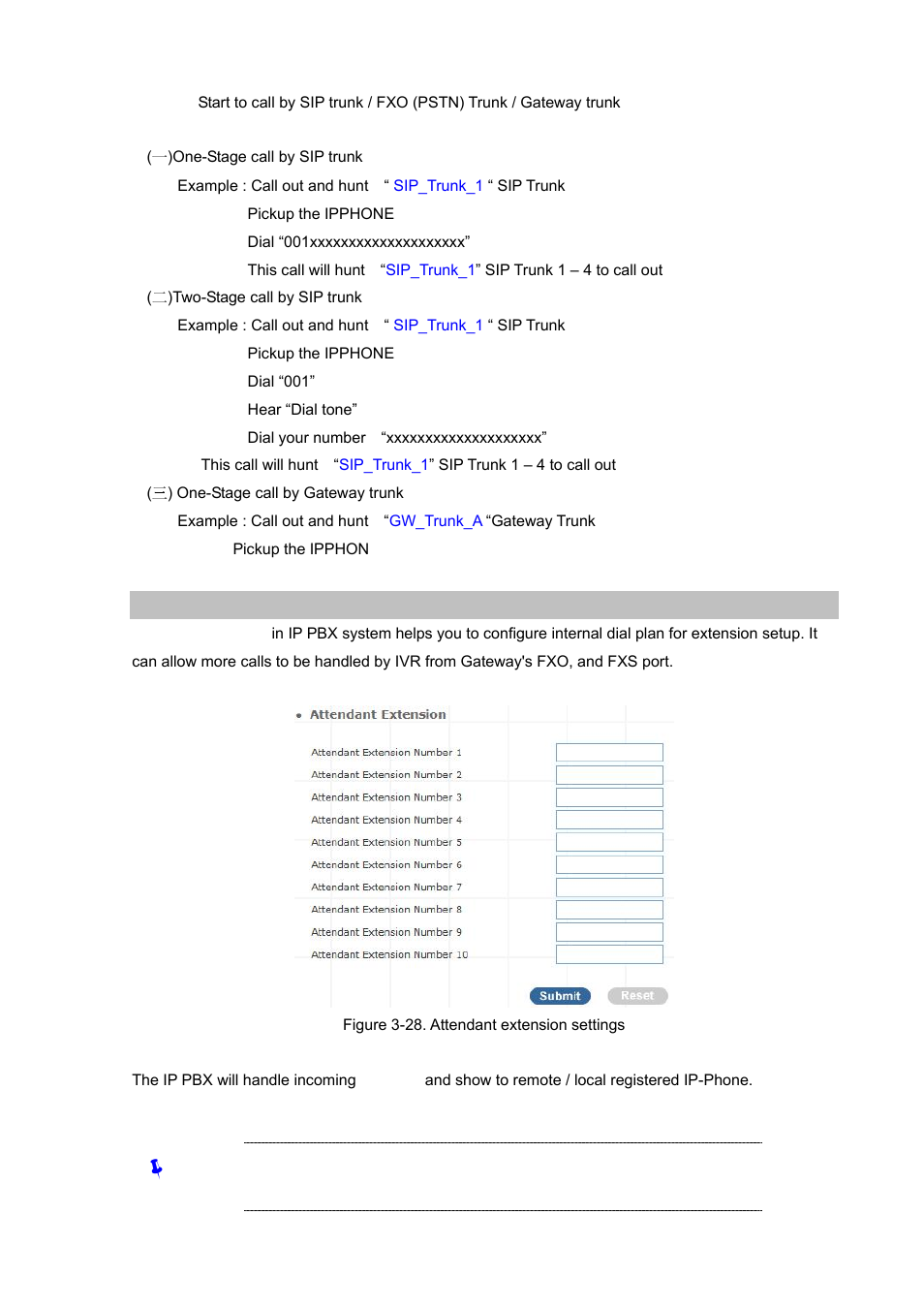 Attendant management | Planet Technology Internet Telephony PBX System IPX-1900 User Manual | Page 30 / 82