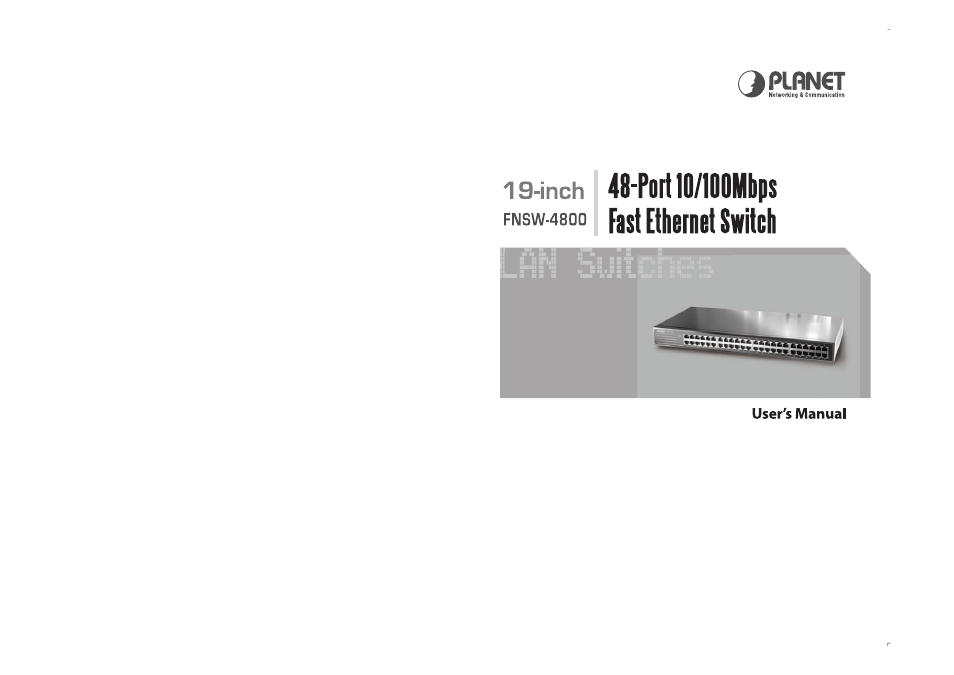 Planet Technology FNSW-4800v2 User Manual | 18 pages