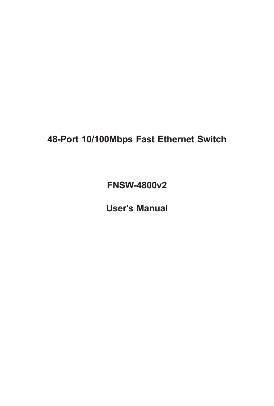 Planet Technology FNSW-4800v2 User Manual | Page 2 / 18