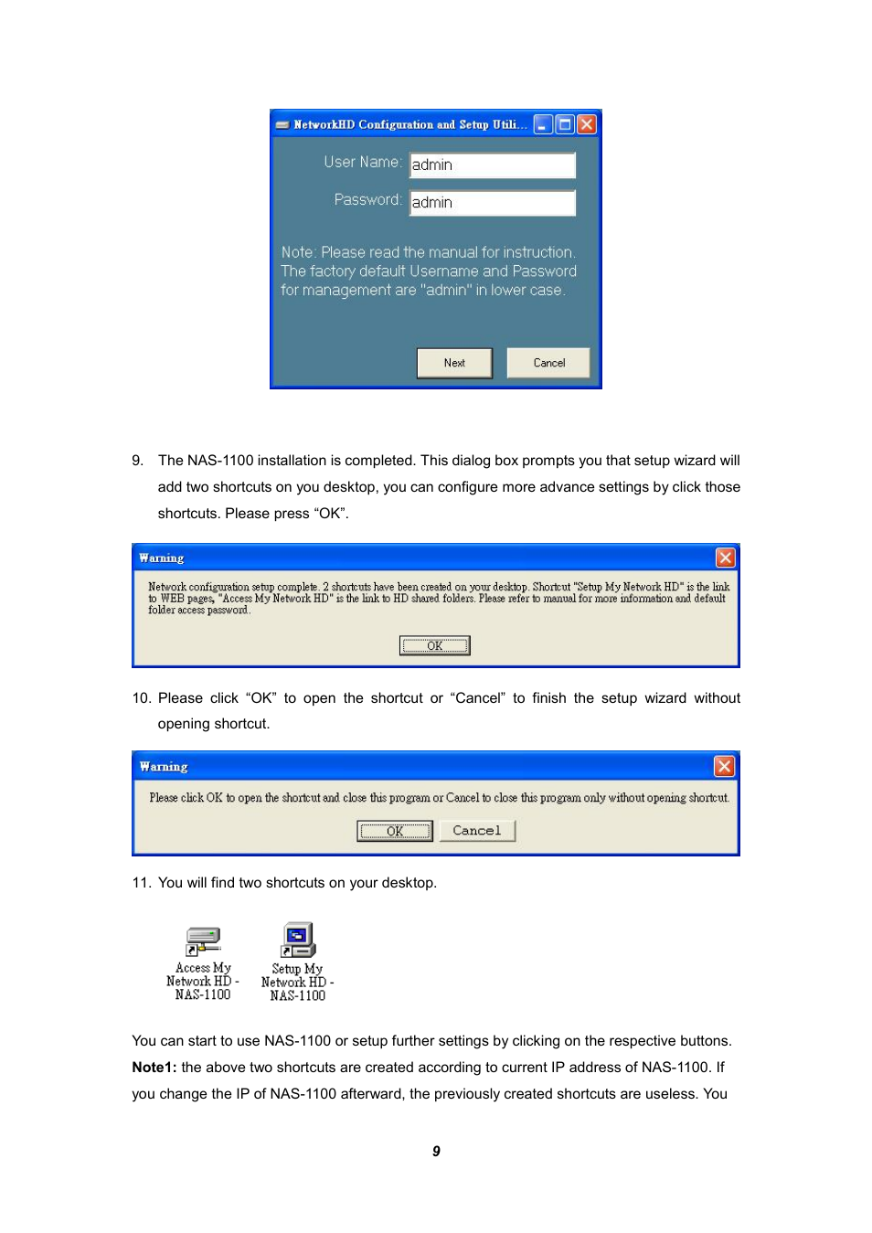 Planet Technology NAS-1100 User Manual | Page 13 / 36