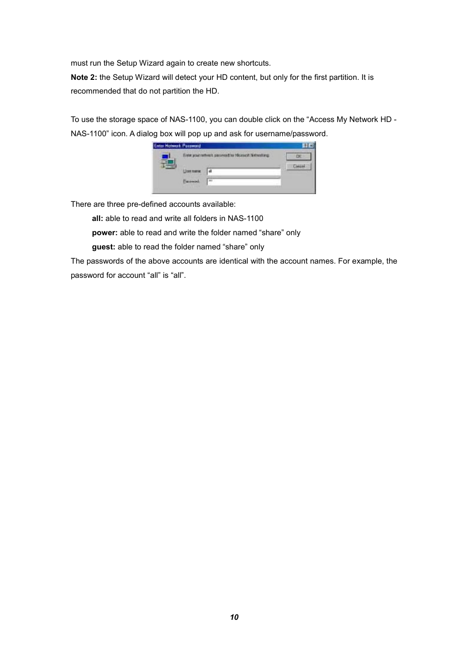 Planet Technology NAS-1100 User Manual | Page 14 / 36