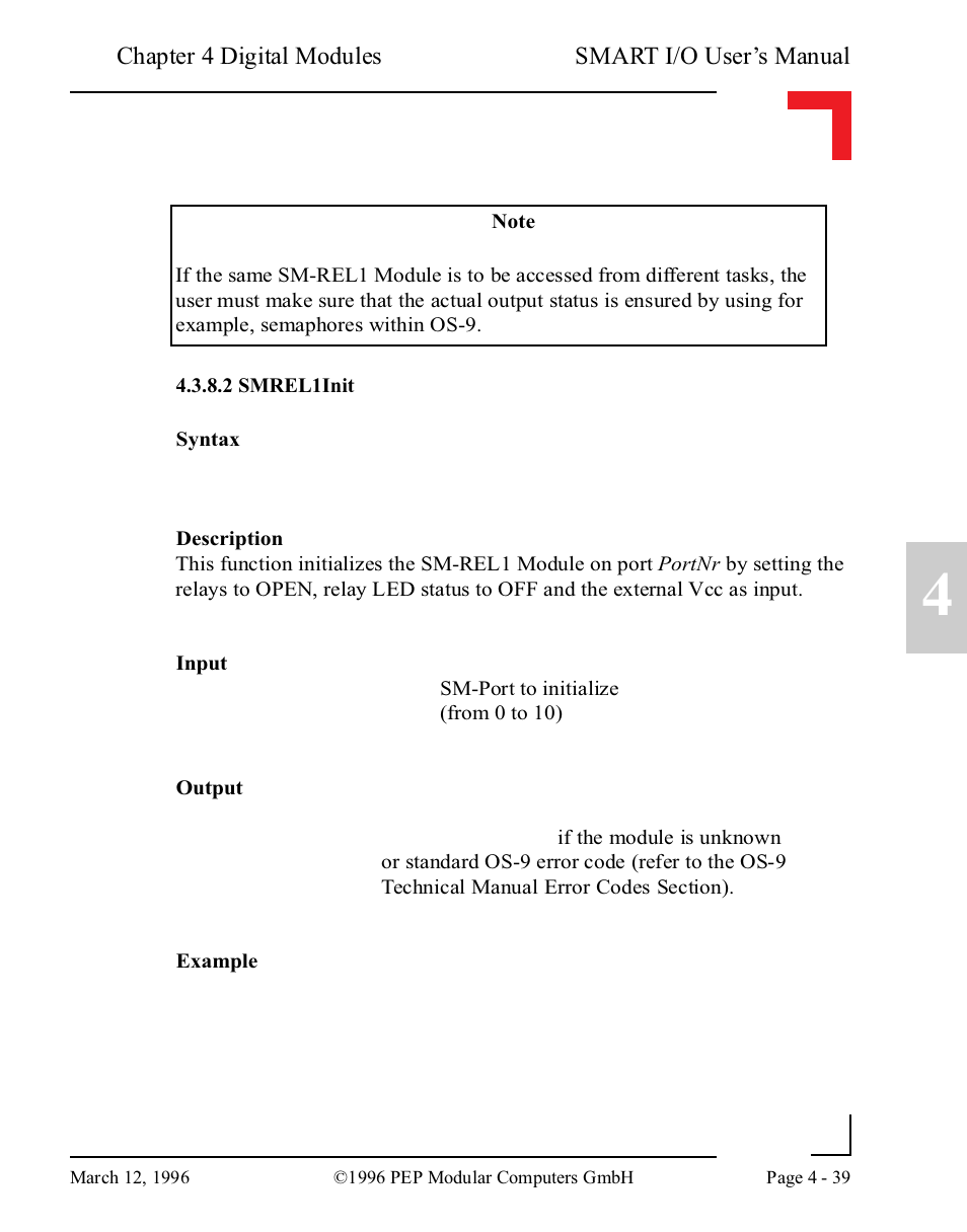 2 smrel1init | Pepper Computer Modular Computers RS485 User Manual | Page 127 / 320