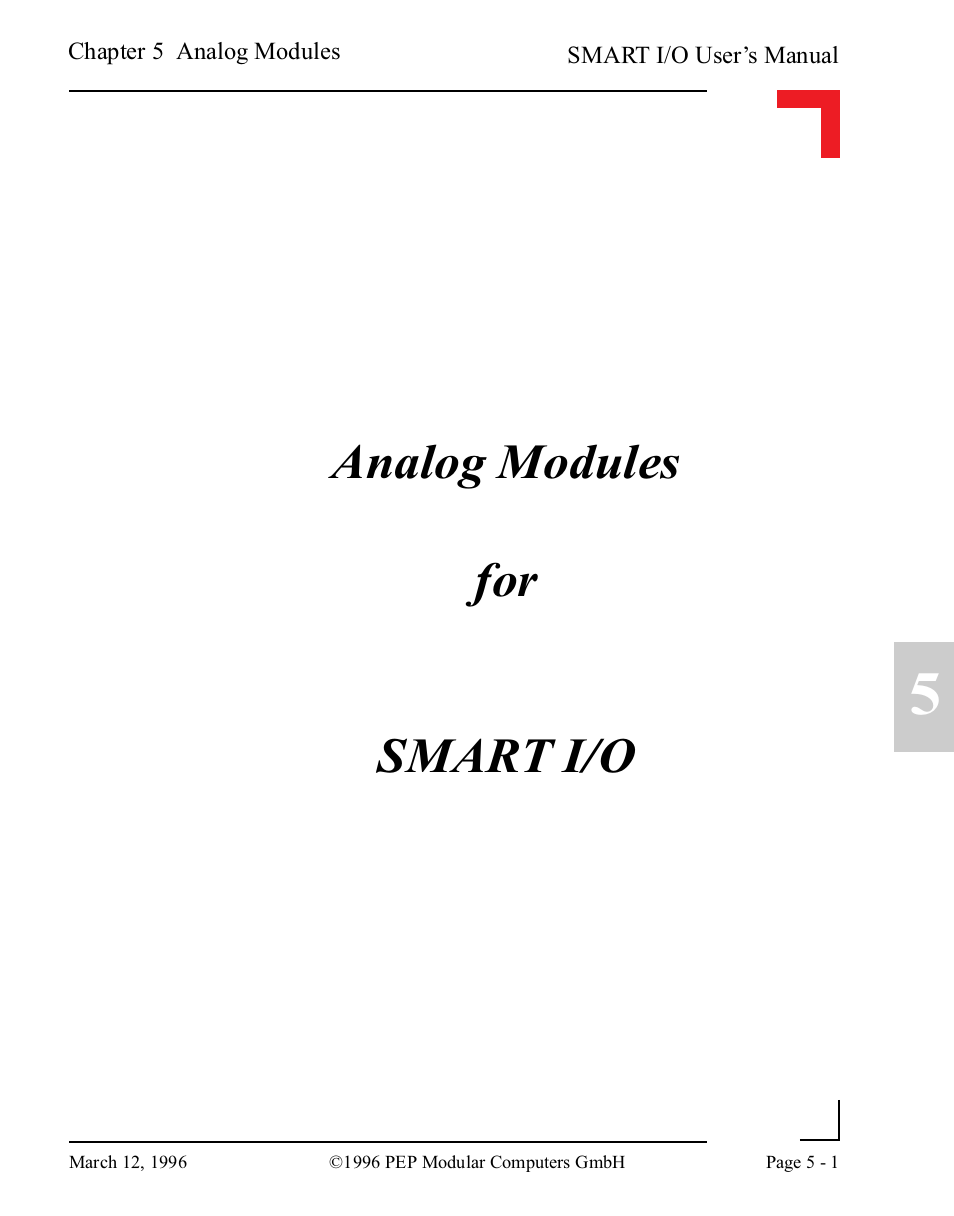 Analog modules, Analog.pdf, Analog modules for smart i/o | Pepper Computer Modular Computers RS485 User Manual | Page 157 / 320