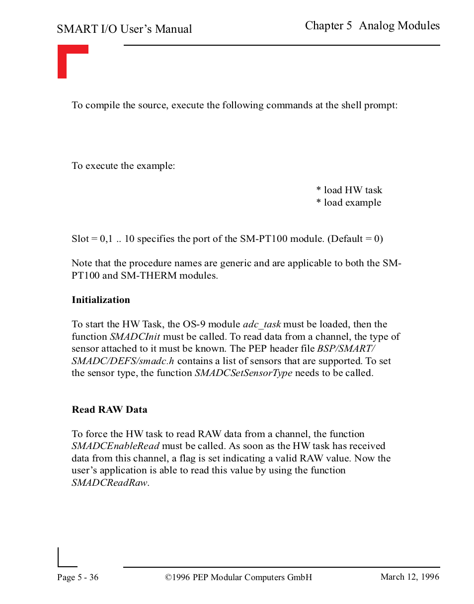 Smart i/o user’s manual, Chapter 5 analog modules | Pepper Computer Modular Computers RS485 User Manual | Page 192 / 320