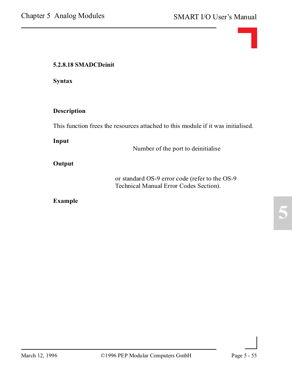 18 smadcdeinit, 18 smadcdeinit -55 | Pepper Computer Modular Computers RS485 User Manual | Page 211 / 320