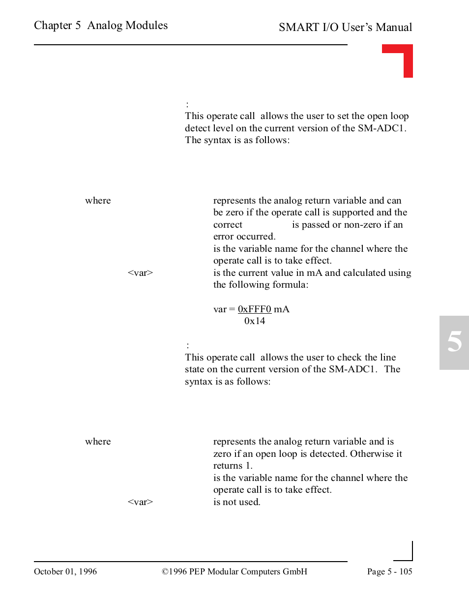 Pepper Computer Modular Computers RS485 User Manual | Page 261 / 320