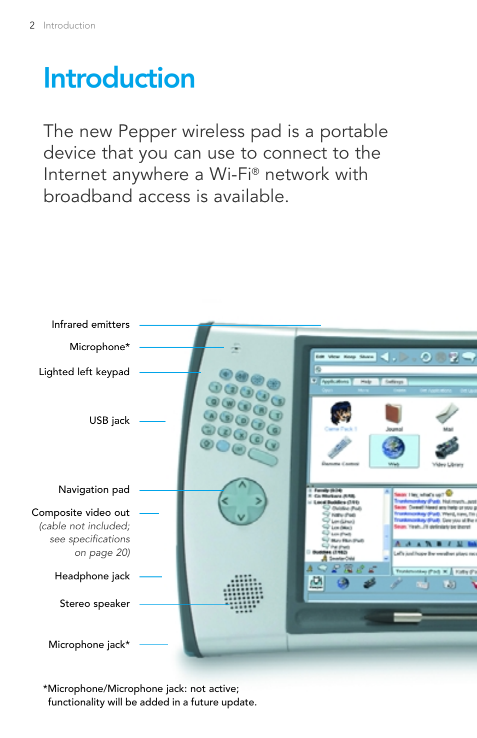 Introduction, Network with broadband access is available | Pepper Computer Wireless Pad User Manual | Page 4 / 28