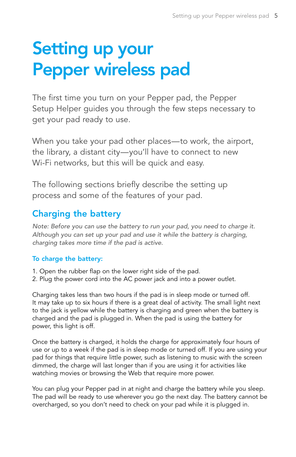 Setting up your pepper wireless pad | Pepper Computer Wireless Pad User Manual | Page 7 / 28