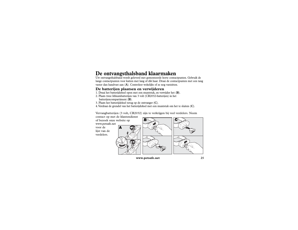 De ontvangsthalsband klaarmaken, A-6 7 | Petsafe In-Ground Cat Fence Extra Receiver User Manual | Page 25 / 68