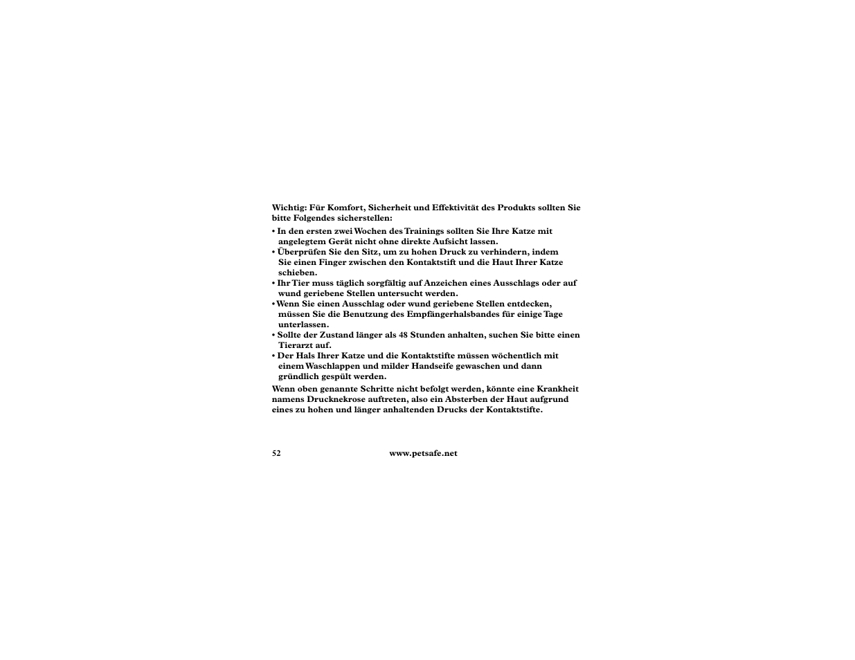 Petsafe In-Ground Cat Fence Extra Receiver User Manual | Page 52 / 68