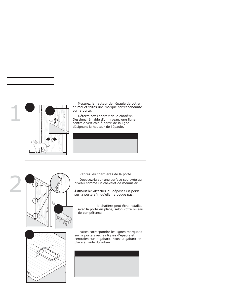 Installation de votre smartdoor, 1a 1b, 2a 2b 2c | Petsafe PPA11-10709 User Manual | Page 21 / 44