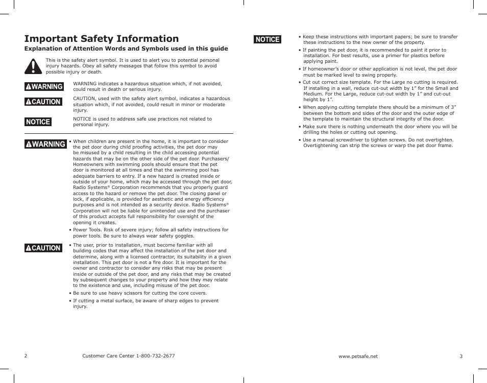 Important safety information | Petsafe PPA00-10984 User Manual | Page 2 / 7