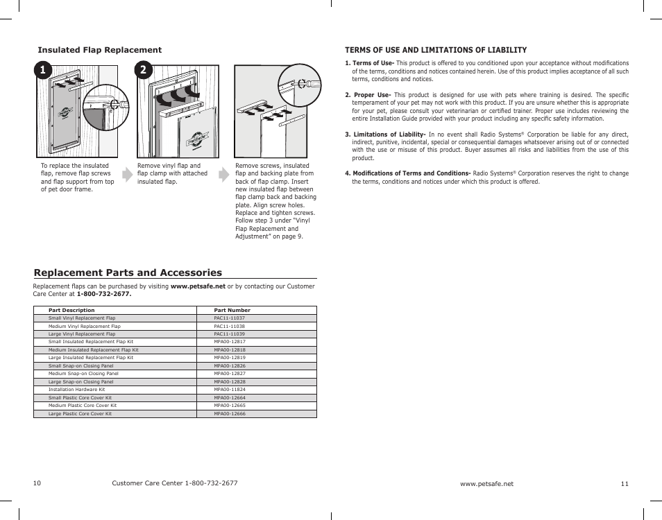 Replacement parts and accessories | Petsafe PPA00-10984 User Manual | Page 6 / 7