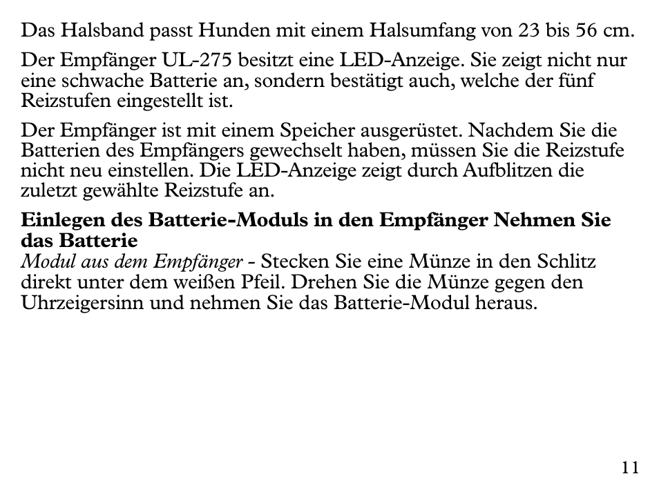 Petsafe UL-275 User Manual | Page 11 / 36