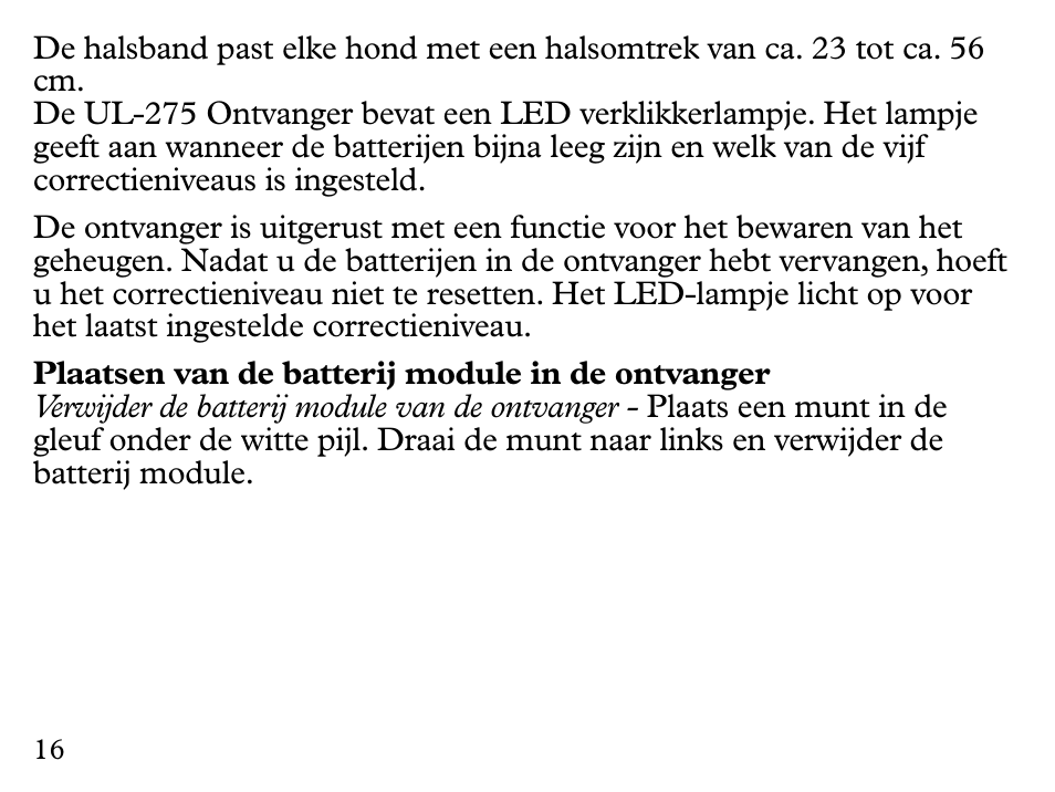 Petsafe UL-275 User Manual | Page 16 / 36