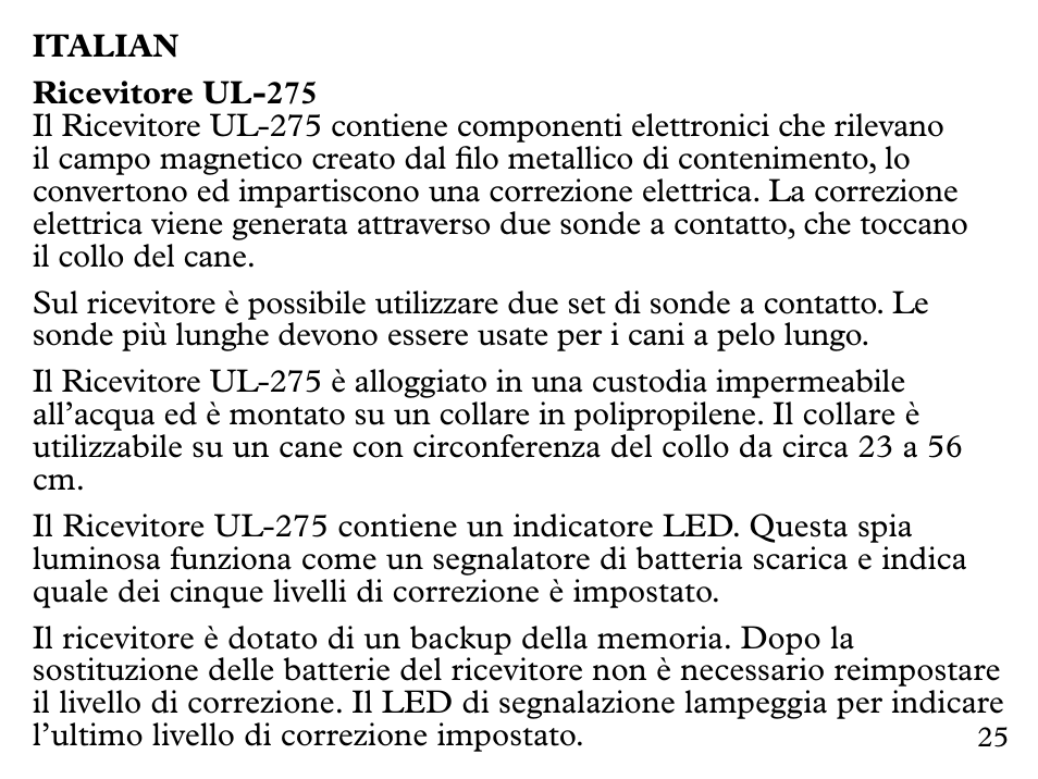 Petsafe UL-275 User Manual | Page 25 / 36