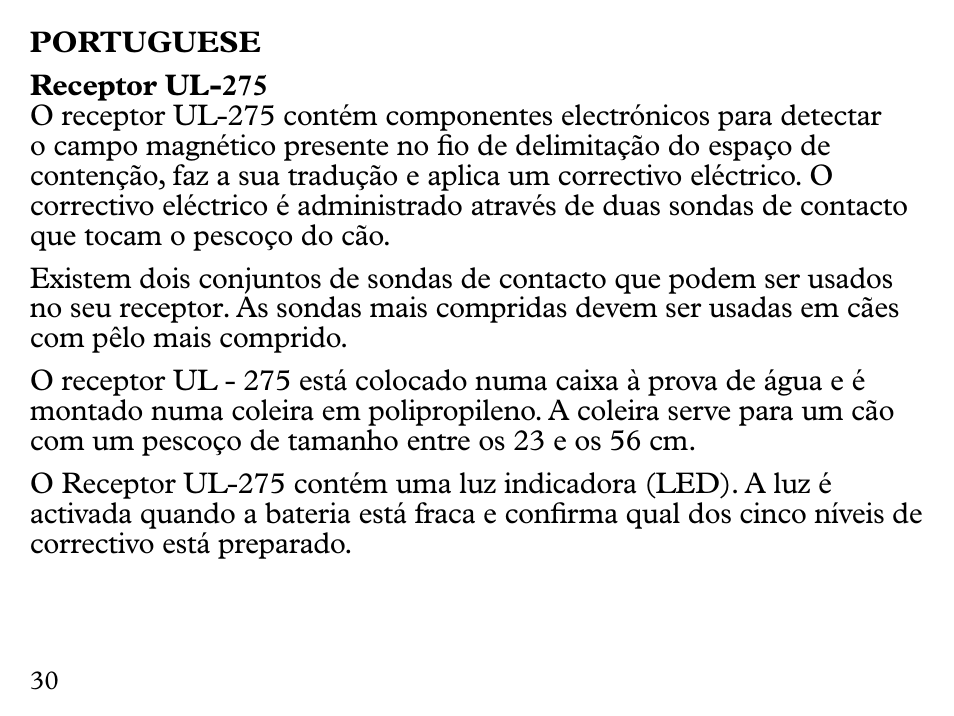 Petsafe UL-275 User Manual | Page 30 / 36