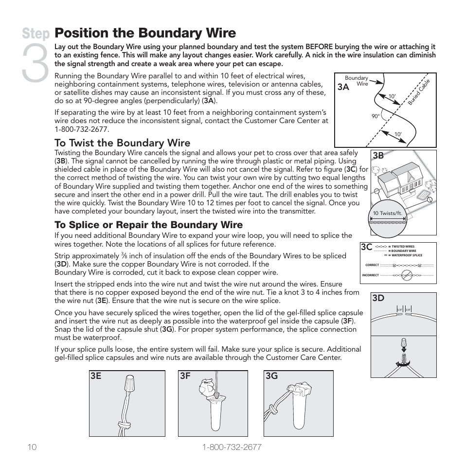 Step, Position the boundary wire | Petsafe PIG00-10777 User Manual | Page 10 / 28
