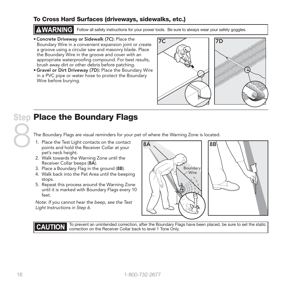 Step, Place the boundary flags | Petsafe PIG00-10777 User Manual | Page 16 / 28